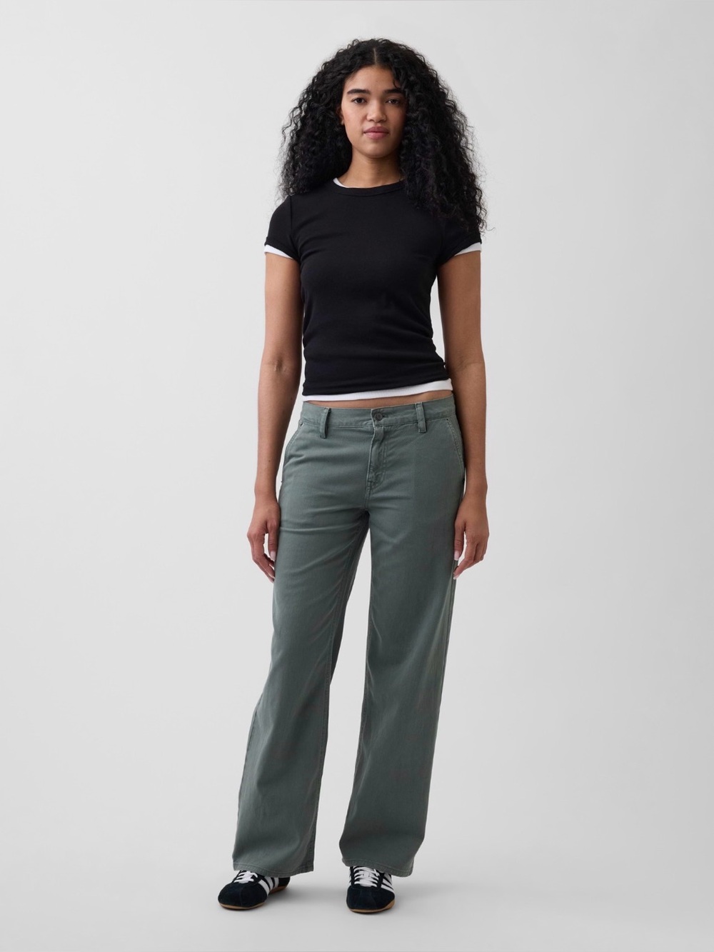 GAP Wide-Leg Jeans in Sage Green 90’s low rise